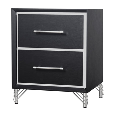 Ava 2 Drawer Nightstand-Ebony