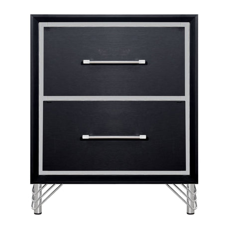 Ava 2 Drawer Nightstand-Ebony