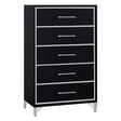 Ava 5 Drawer Chest-Ebony