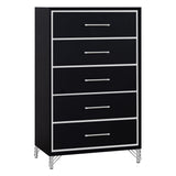 Ava 5 Drawer Chest-Ebony