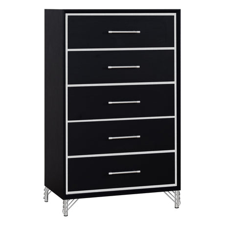 Ava 5 Drawer Chest-Ebony