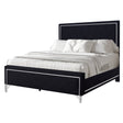 Ava 5/0 Q Headboard, Footboard & Slat Kit-Ebony