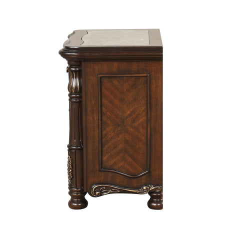 Bella Notte Nightstand- Mahogany Brown