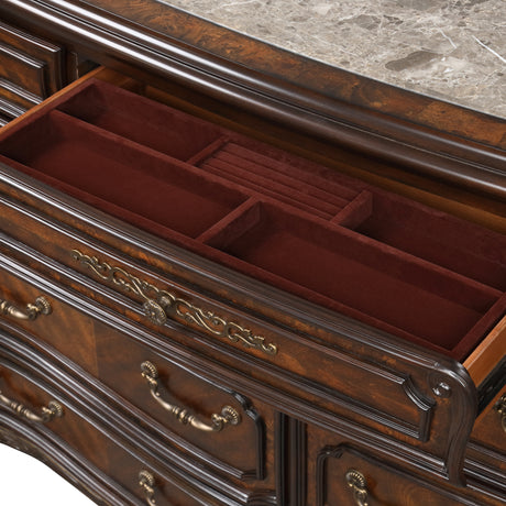Bella Notte Dresser- Mahogany Brown