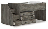 Frandern Loft Bed with Drawer Storage - galleria furniture outlet