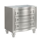 Reflections Nightstand W/Mirrored Top-Silver