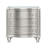 Reflections Nightstand W/Mirrored Top-Silver