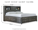 Caitbrook Storage Bed with 8 Drawers