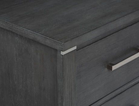 Odessa Nightstand-Charcoal