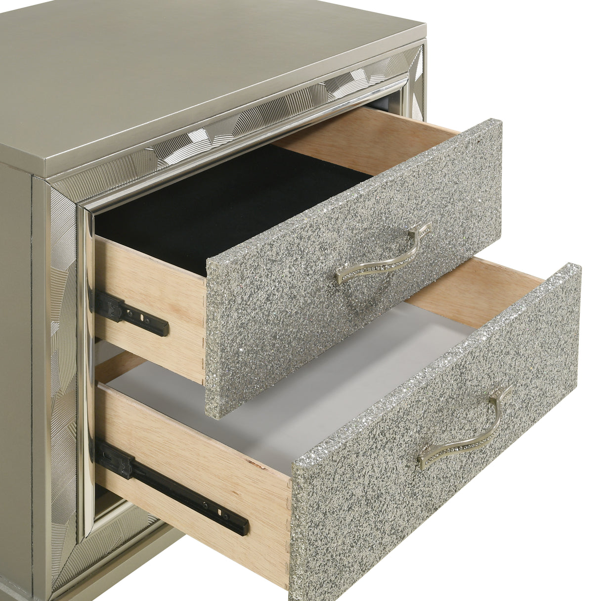 Radiance Nightstand-Silver