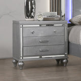Valentino Nightstand-Silver