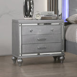 Valentino Nightstand-Silver