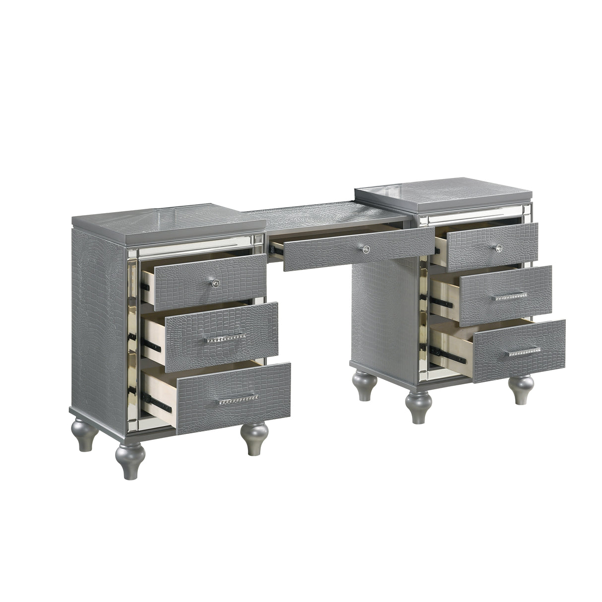 Valentino Dressing Table-Silver