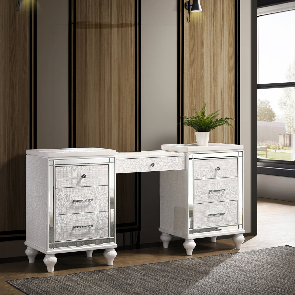Valentino Dressing Table-White