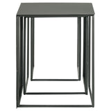 Imez 3-piece Rectangular Metal Nesting Table Grey