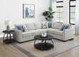 Ashford Chenille Upholstered Sleeper Sectional Sofa Greige image