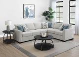 Ashford Chenille Upholstered Sleeper Sectional Sofa Greige image