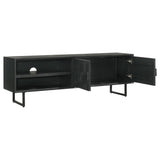 Marsden 2-door Wood 70" TV Stand Charcoal Black