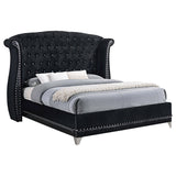 Barzini California King, E.King, & Queen Tufted Upholstered Bed Black image