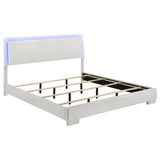 Felicity Eastern King, Queen, & Cal.King Panel Bed with LED Lighting Glossy White image