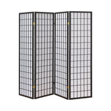 Roberto 4-panel Folding Screen Dark Grey and White