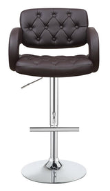 Brandi Adjustable Bar Stool Chrome and Brown