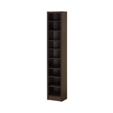 Eliam Rectangular Bookcase with 2 Fixed Shelves Cappuccino