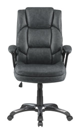Nerris Adjustable Height Office Chair with Padded Arm Grey and Black