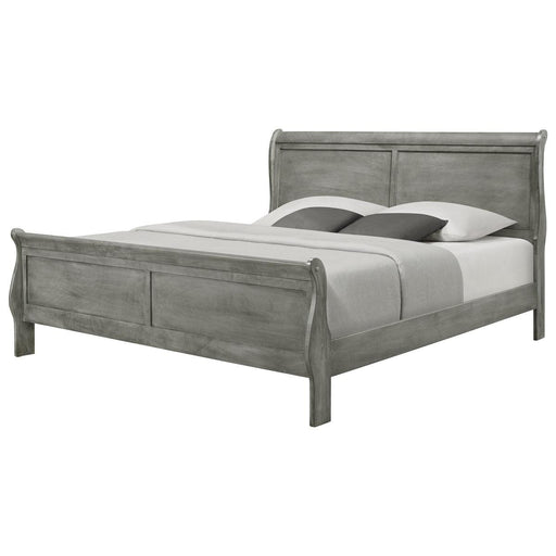 Crown Mark Louis Philip King Sleigh Bed in Grey image