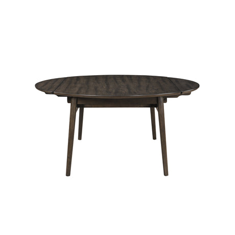 Rex 65" Round Table With Self Storing Leaves-Walnut