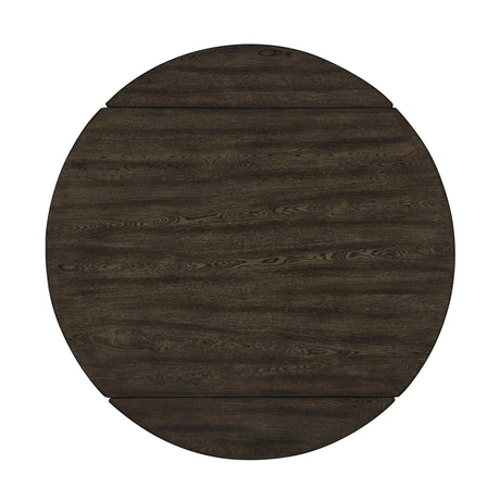 Rex 65" Round Table With Self Storing Leaves-Walnut
