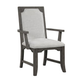 Lisbon Dining Arm Chair (2 Per Carton)-Gray