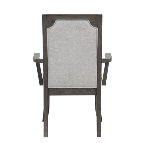 Lisbon Dining Arm Chair (2 Per Carton)-Gray