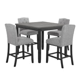 Daphne 5 Pc Gray 42" Counter Set W/Gray Chairs