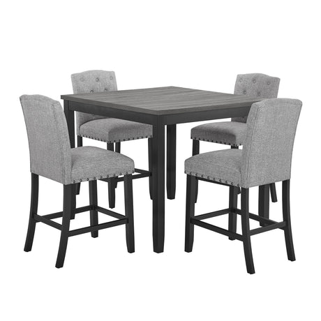 Daphne 5 Pc Gray 42" Counter Set W/Gray Chairs