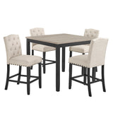 Daphne 5 Pc Natural 42" Counter Set W/Natural Chairs