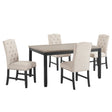 Daphne 5 Pc Natural 60" Dining Set W/Natural Chairs