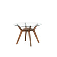 Oscar Dining Table Base For Glass Top Table-Walnut