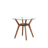 Oscar Counter Table Base For Glass Top Ctr Table-Walnut