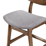 Oscar Counter Chair With Dk Gray Cushion-Walnut