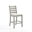 Pascal Ladderback Counter Chair (2 Per Carton)-Driftwood