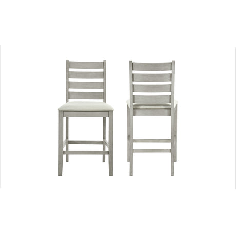 Pascal Ladderback Counter Chair (2 Per Carton)-Driftwood