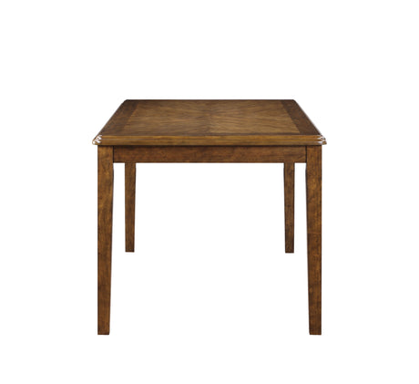 Gia 5 Pc 60" Dining Table & 4 Chairs-Brown