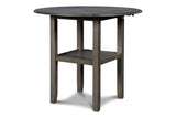Gia 3 Pc 42" Counter Drop Leaf Table & 2 Chairs-Gray