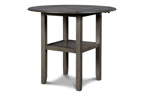 Gia 3 Pc 42" Counter Drop Leaf Table & 2 Chairs-Gray