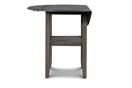 Gia 3 Pc 42" Counter Drop Leaf Table & 2 Chairs-Gray