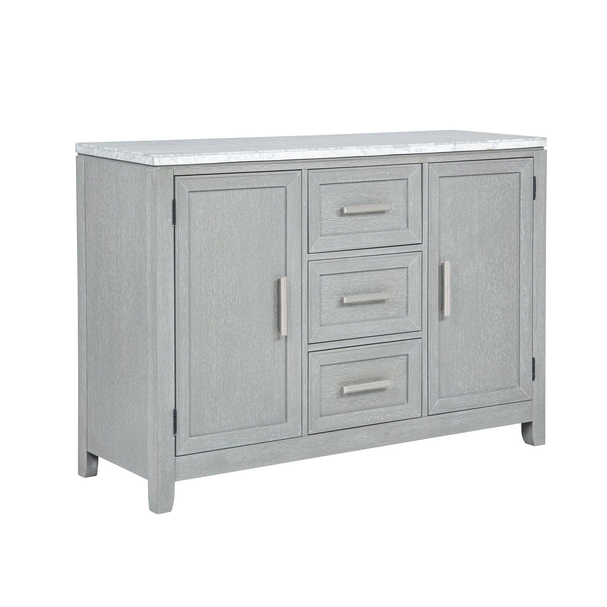 Fiona Marble Top Dining Buffet/Server-Mist Gray