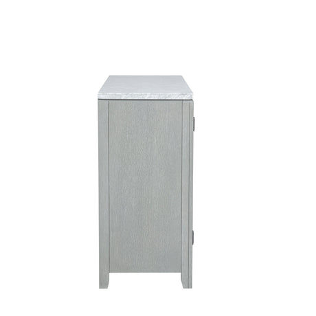 Fiona Marble Top Dining Buffet/Server-Mist Gray