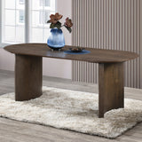 Kody 79" Oval Dining Table Top-Dk Walnut