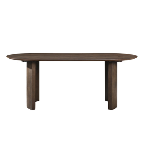 Kody 79" Oval Dining Table Top-Dk Walnut